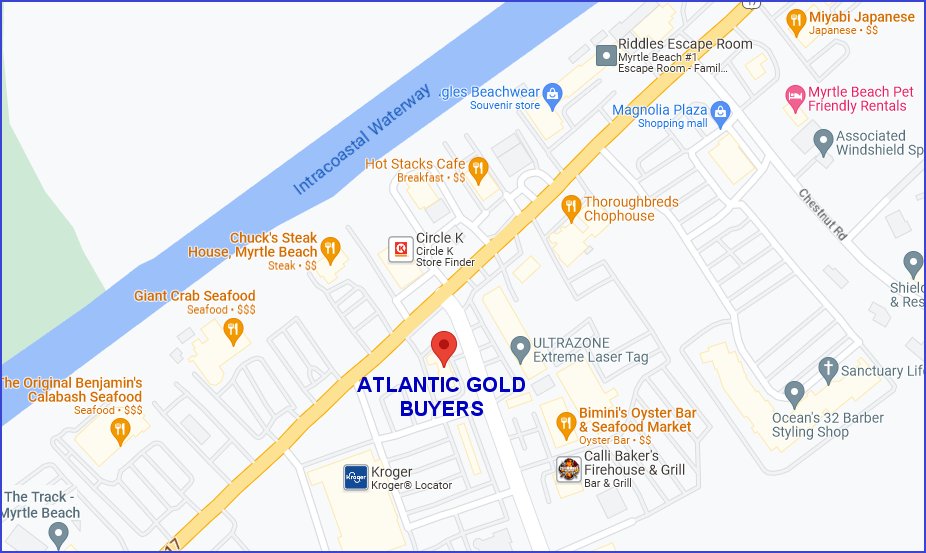 Myrtle Beach Gold Buyers map